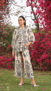 Women Viscose Polyster Fabric Printed Co-Ord Set