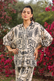 Women Viscose Polyster Fabric Printed Co-Ord Set