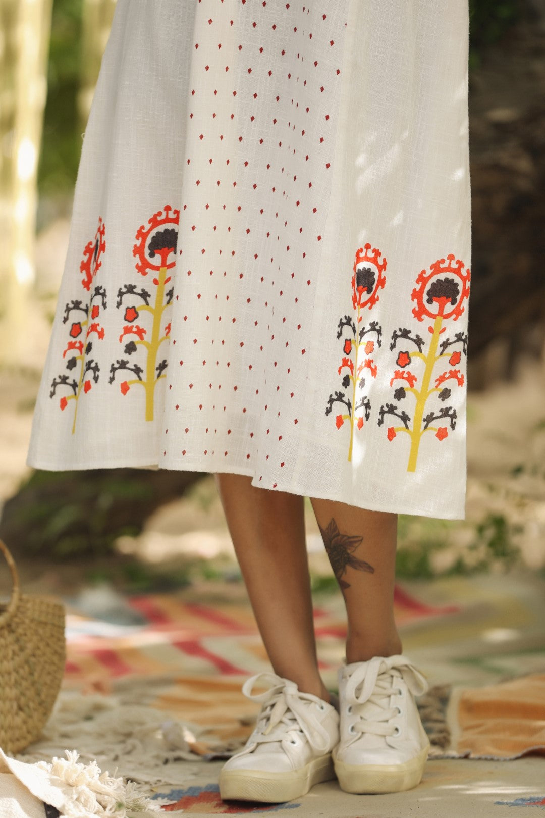 Women Cotton Printed Boho Dress