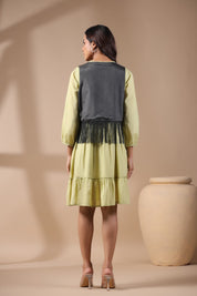 Women Floral Crop Open Front Jacket with Embroidered
