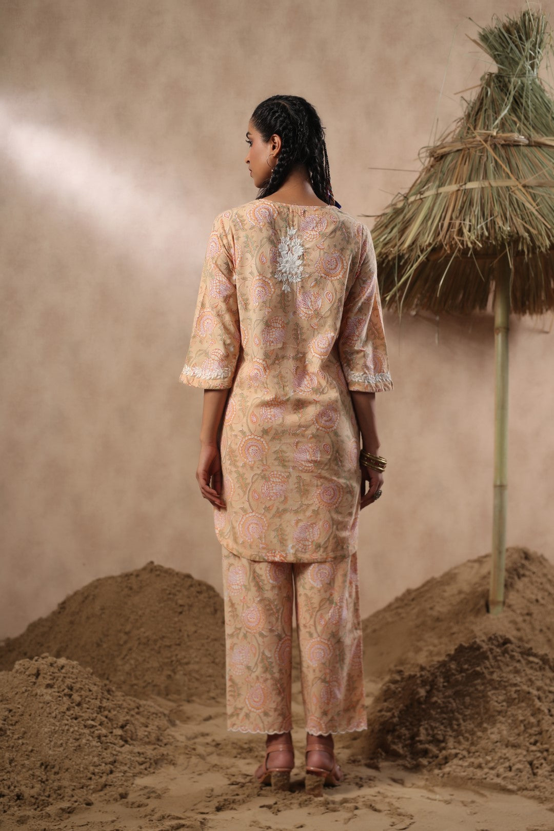 Women Viscose Cotton Printed & Embroidery Co-Ord Set