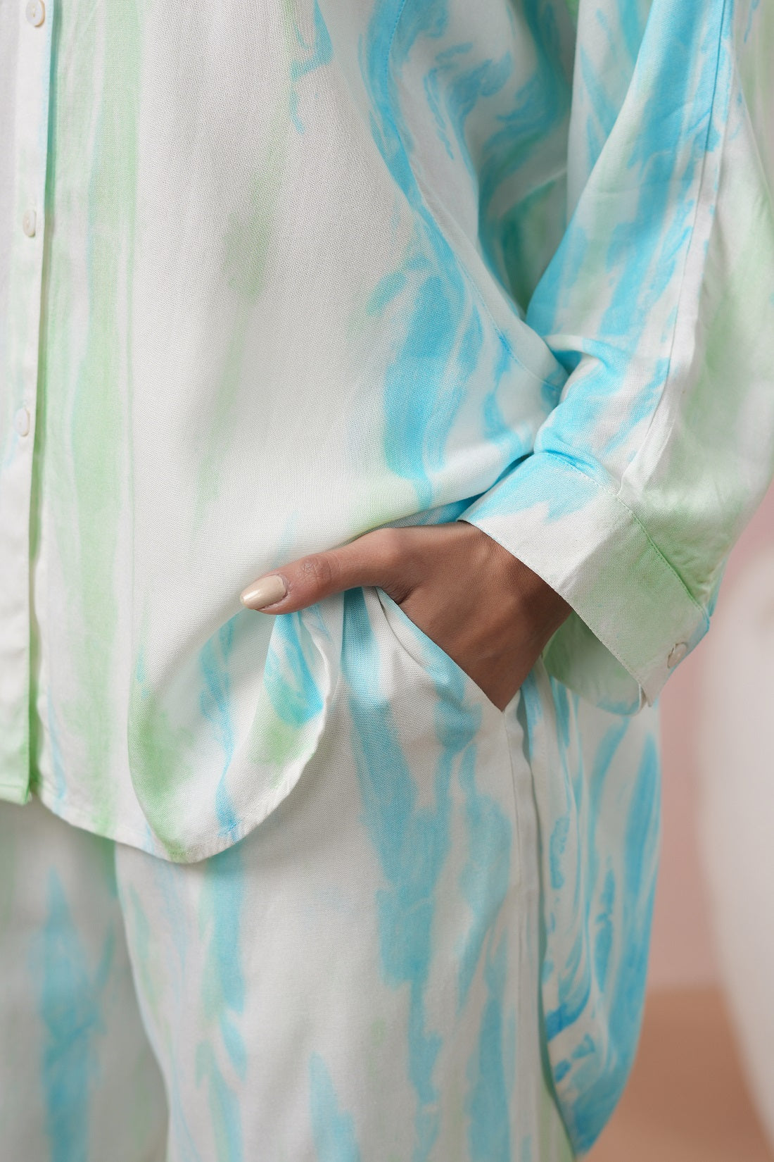 Women Viscose Tie-Dye Co-Ord Set With Pocket