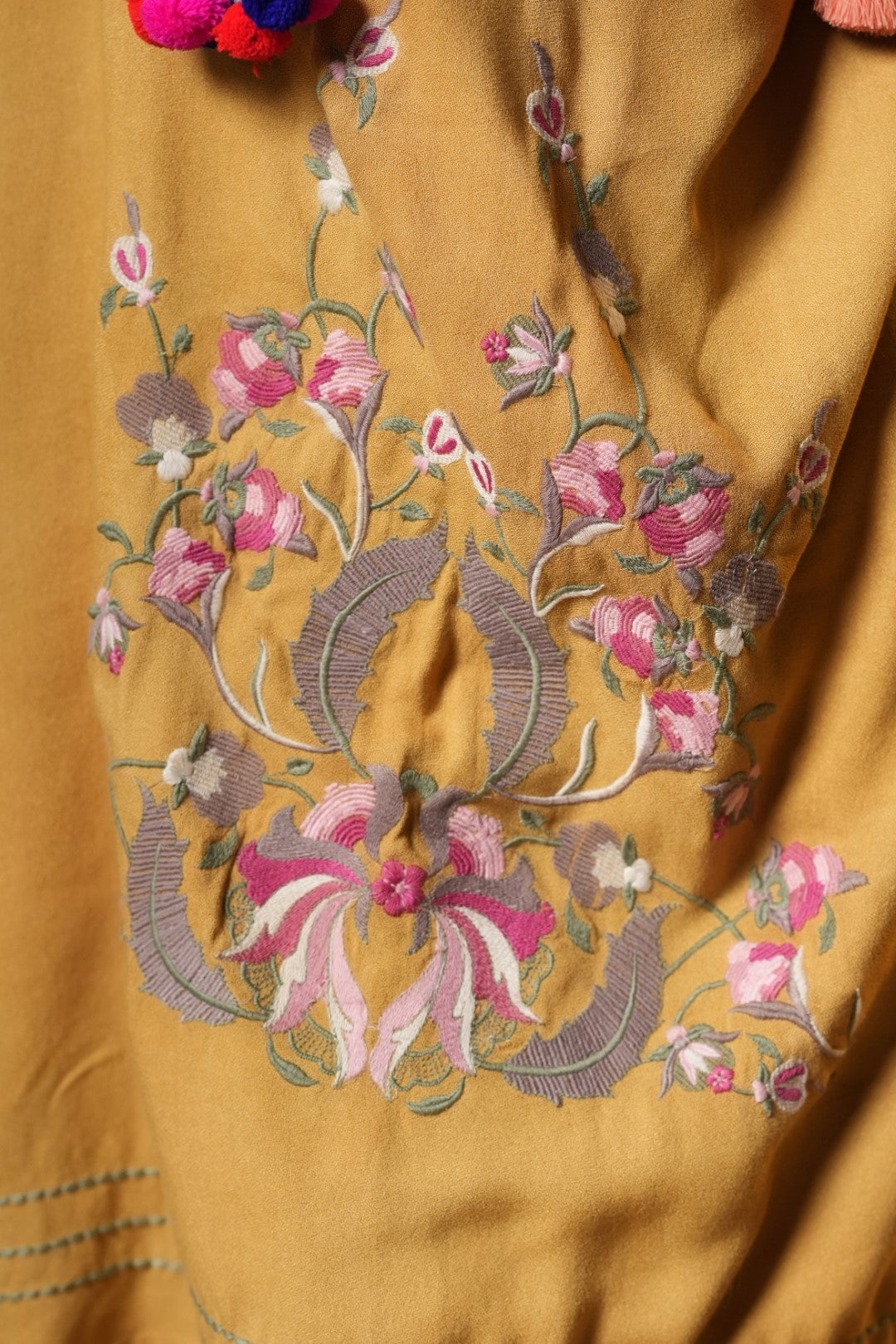 Women Viscose Embroidered Mini Dress