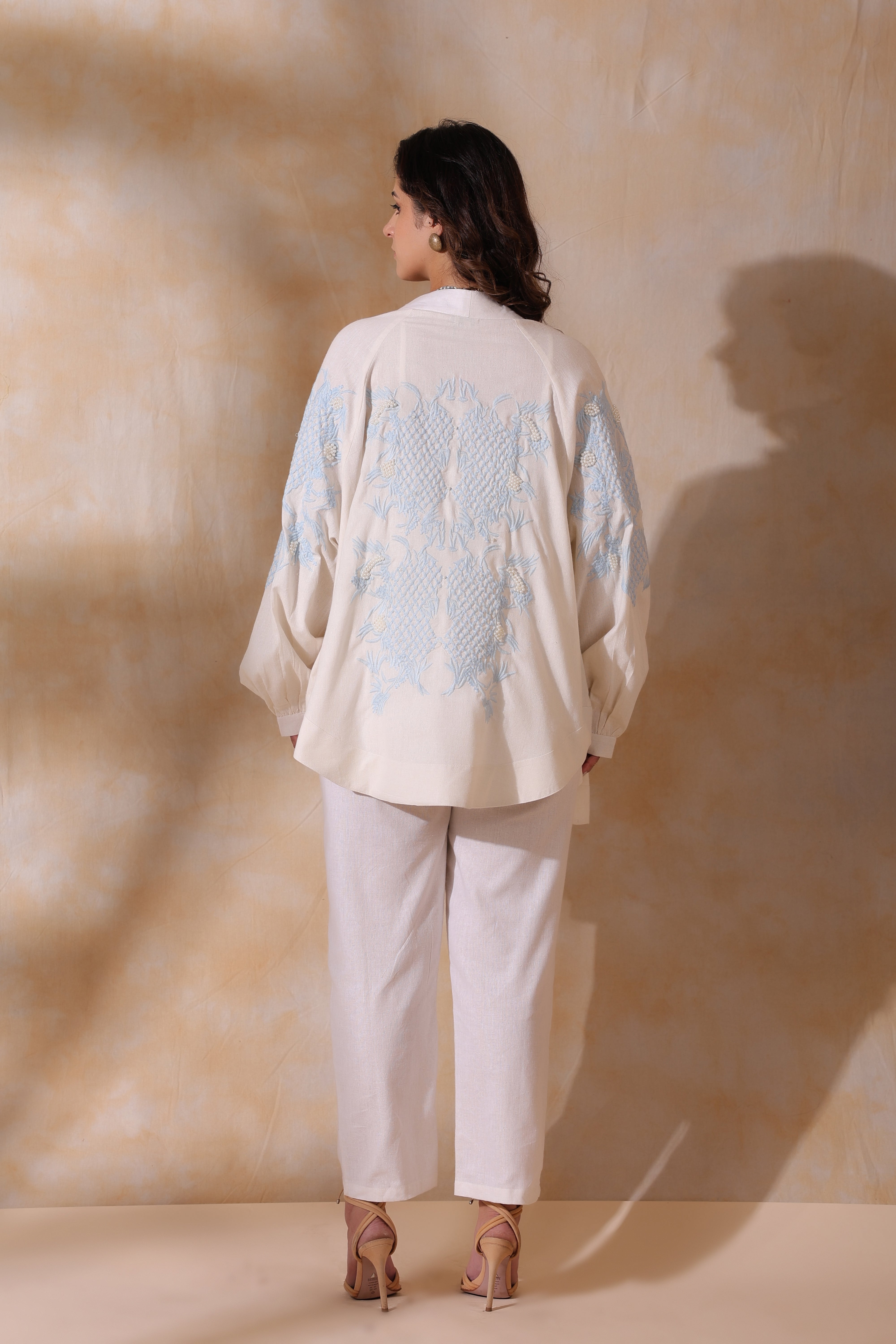 n*）様 Cording Embroidery Detail Cotton Ov Cotton Embroidery cord set