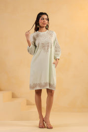 Nyaro Signature Mint Cotton Dobby Dress