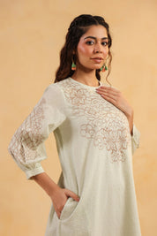 Nyaro Signature Mint Cotton Dobby Dress