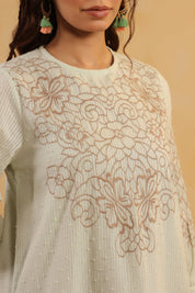 Nyaro Signature Mint Cotton Dobby Dress