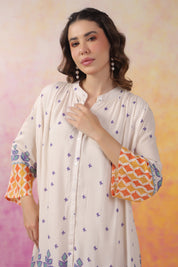 Women’s Orange Printed Rayon Dress