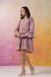 Nyaro Signature Mauve Moss Crepe Dress