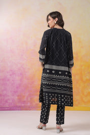 Women’s Viscose Black Color Embroidered Co-Ord Set: