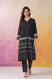 Women’s Viscose Black Color Embroidered Co-Ord Set: