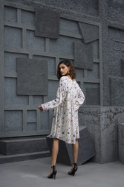 Women Viscose Printed Mini Dress