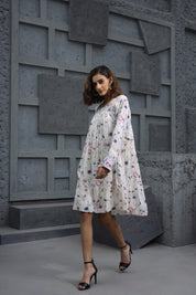 Women Viscose Printed Mini Dress