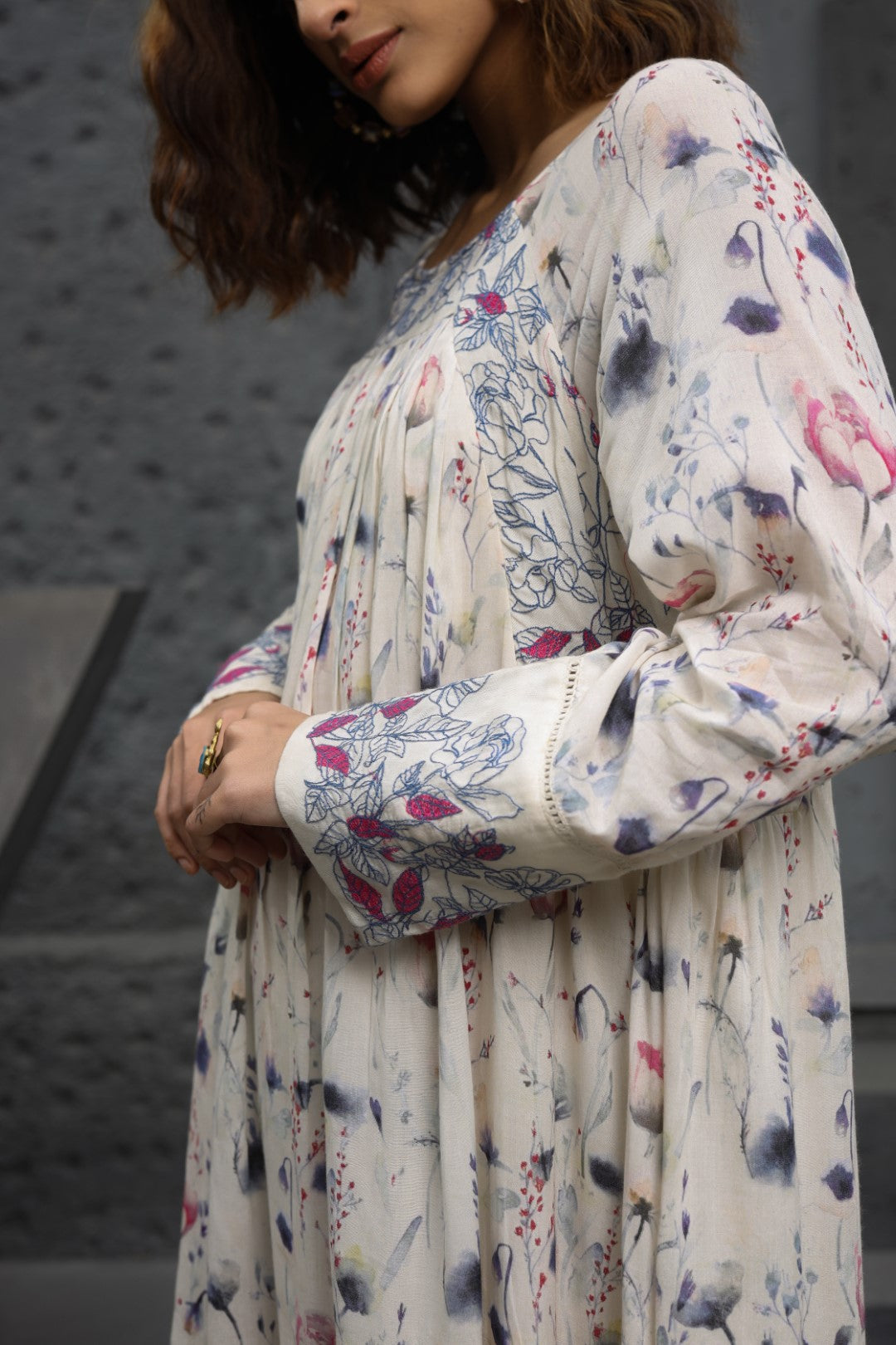 Women Viscose Printed Mini Dress