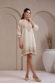 Nyaro Signature Cotton Dobby Embroidered Dress