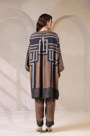 Nyaro Signature Abstract Print Co-ord Set in Viscose Santoon