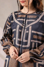 Nyaro Signature Abstract Print Co-ord Set in Viscose Santoon