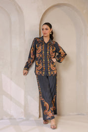 Nyaro Signature Paisley Print Black Co-ord Set