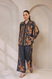 Nyaro Signature Paisley Print Black Co-ord Set