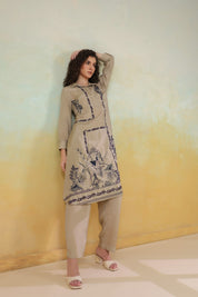 Women’s Viscose Shantoon Sap Green Color Embroidered Co-Ord Set