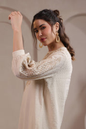 Nyaro Signature Cotton Dobby Embroidered Dress - Nyaro