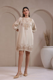 Nyaro Signature Cotton Dobby Embroidered Dress - Nyaro