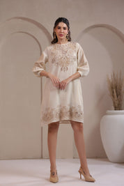 Nyaro Signature Cotton Dobby Embroidered Dress - Nyaro