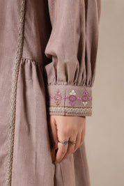 Nyaro Signature Cotton Flex Embroidered Short Dress – Mauve - Nyaro