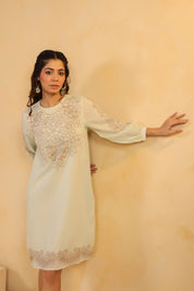 Nyaro Signature Mint Cotton Dobby Dress - Nyaro