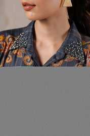 Nyaro Signature Paisley Print Black Co - ord Set - Nyaro