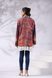 Women Multicolor Printed Embroidered Viscose Shrug - Nyaro