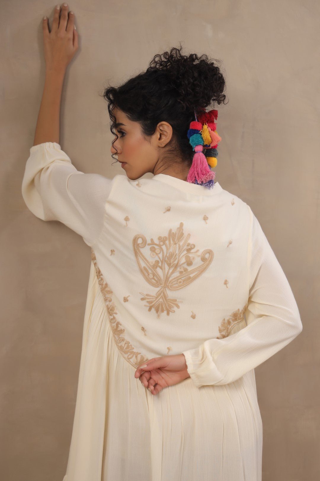 Women Rayon Embroidered Flared Mini Dress - Nyaro