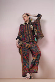 Women Satin Floral Printed Co - Ord Set - Nyaro