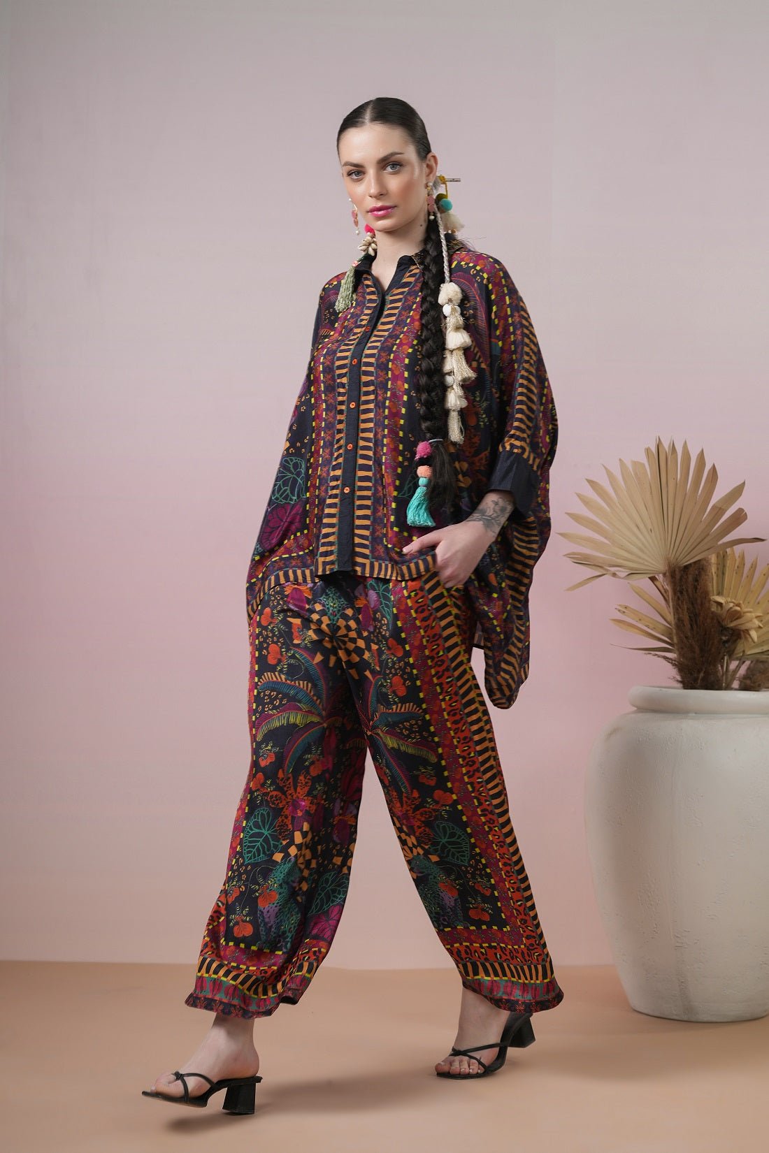 Women Satin Floral Printed Co - Ord Set - Nyaro