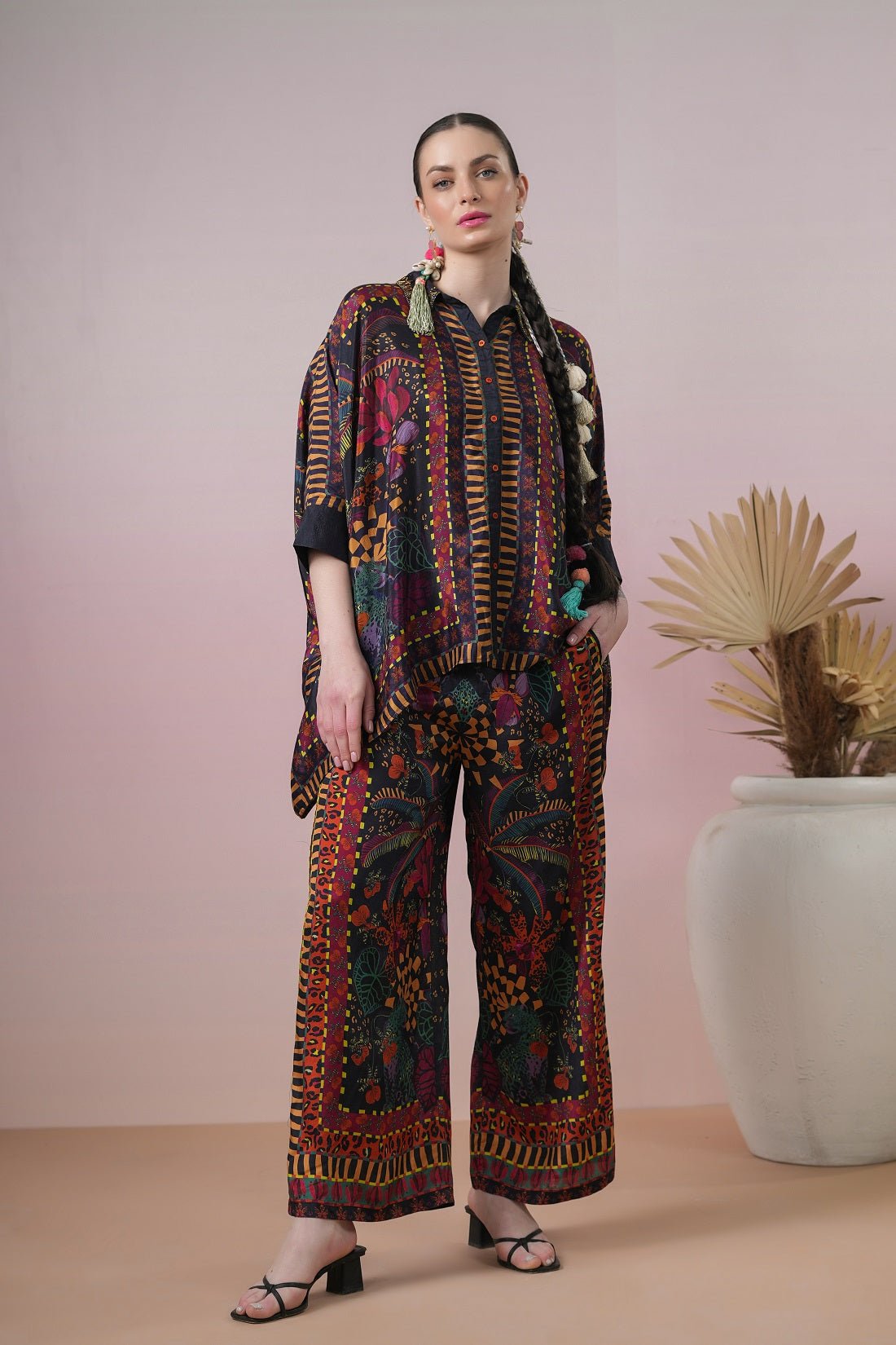 Women Satin Floral Printed Co - Ord Set - Nyaro