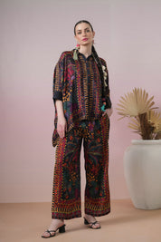 Women Satin Floral Printed Co - Ord Set - Nyaro