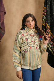 Women Women's Cotton Yarn - Dye Stripe Jacket - Nyaro