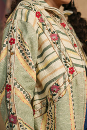 Women Women's Cotton Yarn - Dye Stripe Jacket - Nyaro