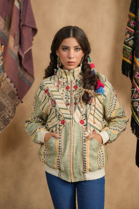 Women Women's Cotton Yarn - Dye Stripe Jacket - Nyaro